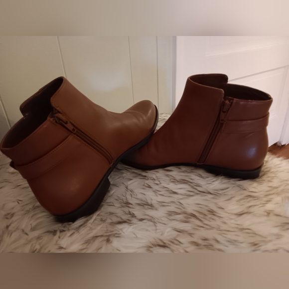 Alfani ankle booties leather  light brown 7M - Picture 4 of 9